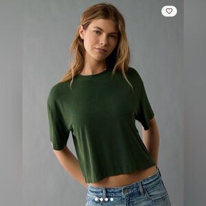 American Eagle: Soft & Sexy Boxy Ribbed Tee XXS